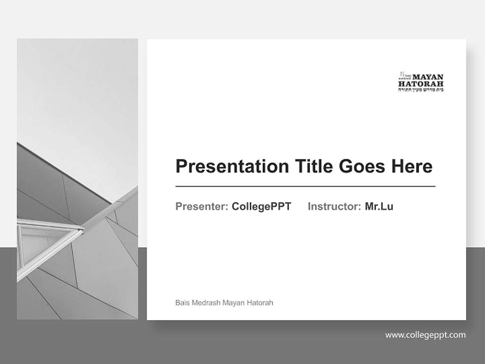 Bais Medrash Mayan Hatorah General Purpose PPT Template4:3 ratio PPT effect preview image6