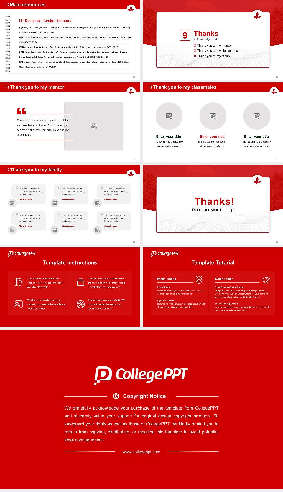 Barclay College Graduation Thesis Defense PPT Template16:9 ratio PPT effect preview image7