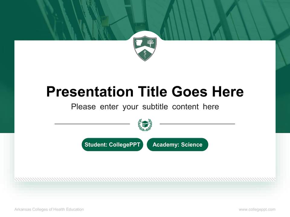 Arkansas Colleges of Health Education National Scholarship Defense PPT Template4:3 ratio PPT effect preview image4