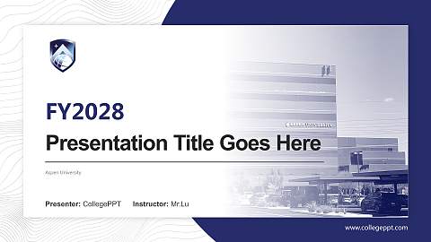 Aspen University Academic Presentation/Research Findings Report PPT Template