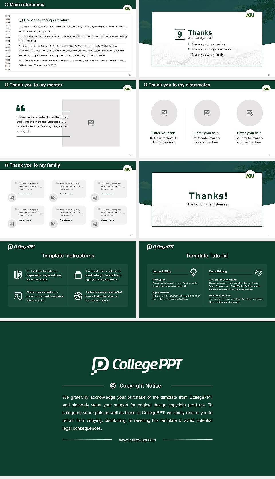 Arkansas Tech University Graduation Thesis Defense PPT Template16:9 ratio PPT effect preview image7