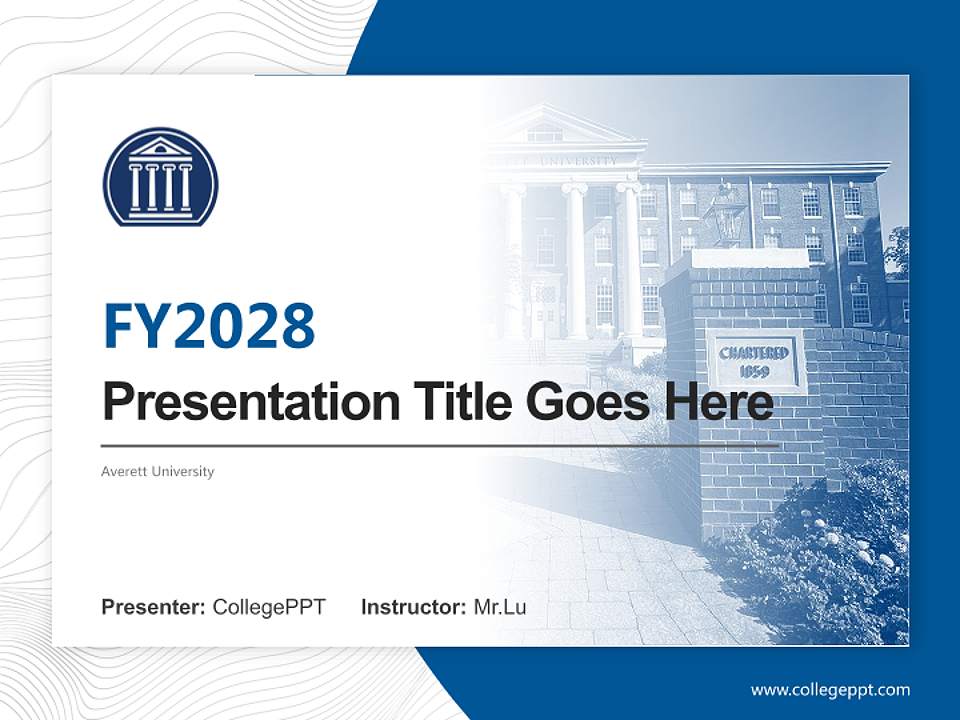 Averett University Academic Presentation/Research Findings Report PPT Template4:3 ratio PPT effect preview image5