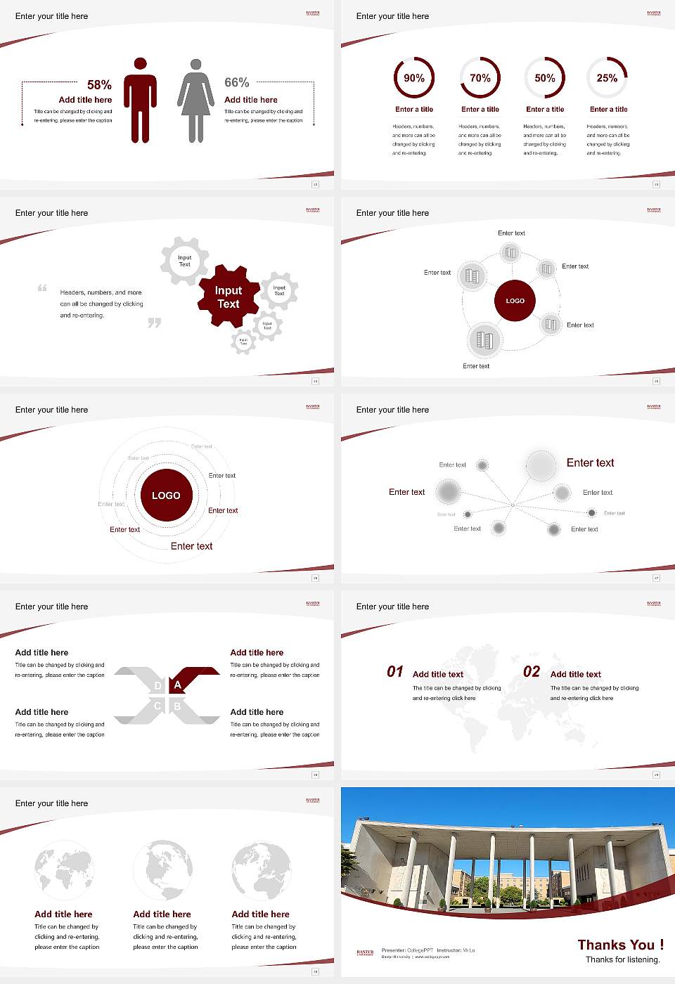 Bastyr University Course/Courseware Creation PPT Template16:9 ratio PPT effect preview image4