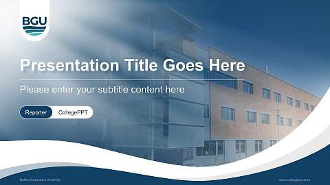 Bakke Graduate University Lecture Sharing and Networking Event PPT Template