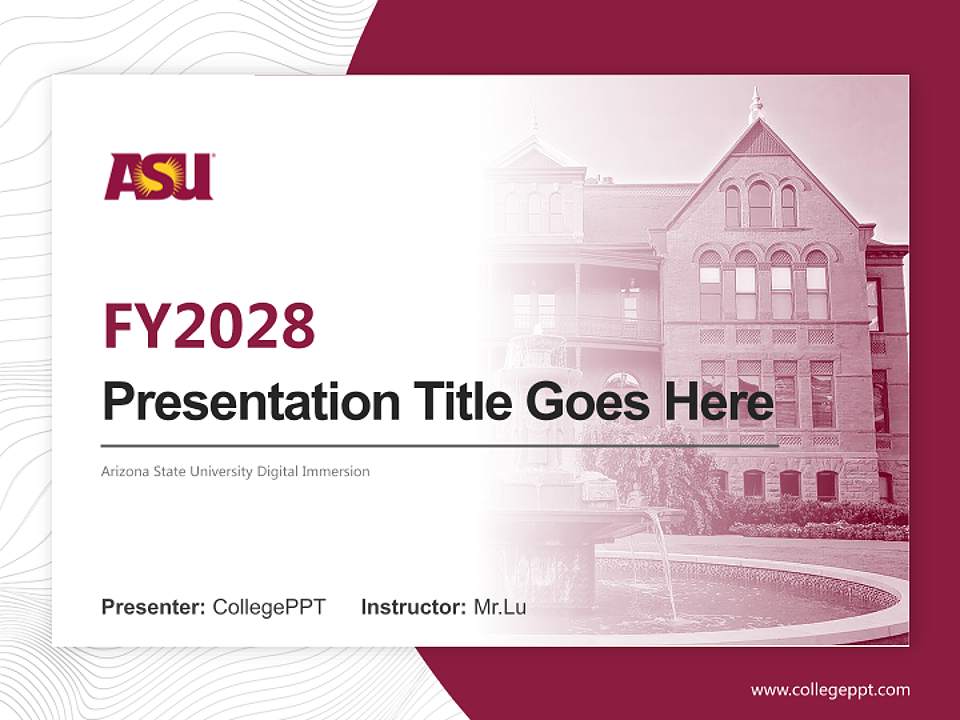 Arizona State University Digital Immersion Academic Presentation/Research Findings Report PPT Template4:3 ratio PPT effect preview image5