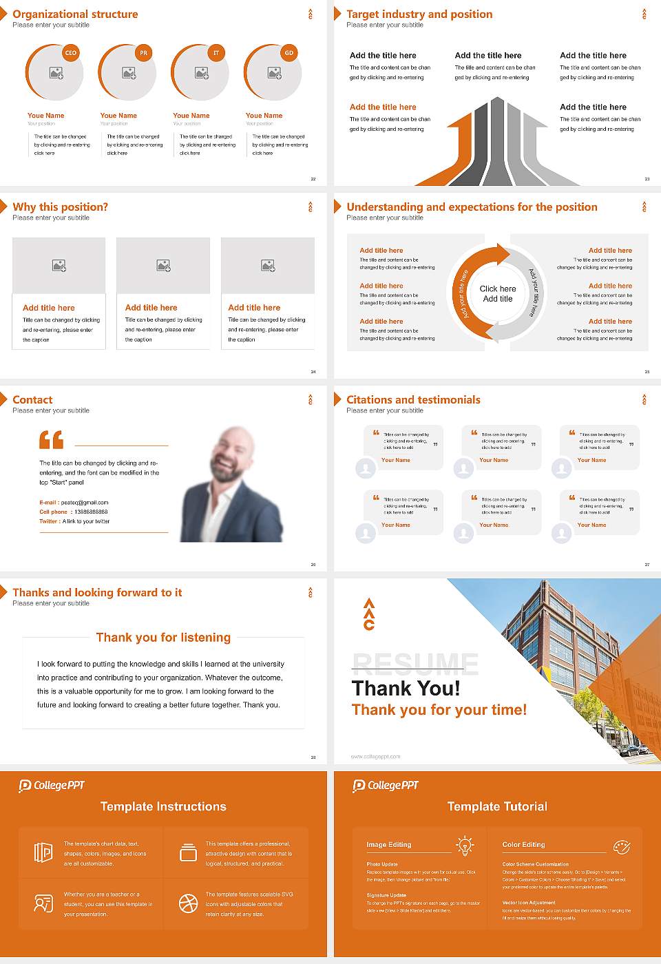 Art Academy of Cincinnati Resume PPT Template16:9 ratio PPT effect preview image4