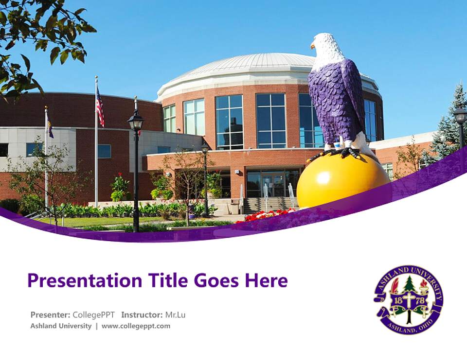 Ashland University Course/Courseware Creation PPT Template4:3 ratio PPT effect preview image5