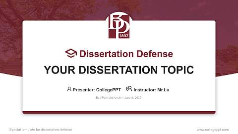 Bay Path University Graduation Thesis Defense PPT Template