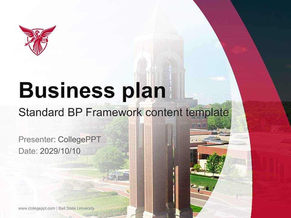 Ball State University Competition/Entrepreneurship Contest PPT Template4:3 ratio PPT effect preview image9