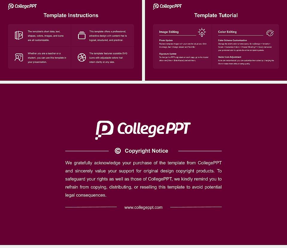 Augsburg University Course/Courseware Creation PPT Template16:9 ratio PPT effect preview image5