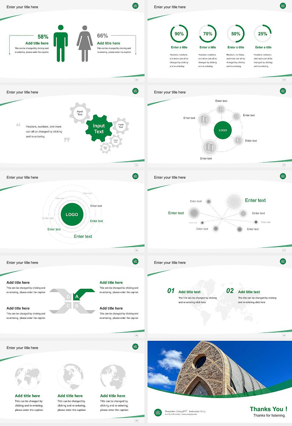 Ave Maria University Course/Courseware Creation PPT Template16:9 ratio PPT effect preview image4