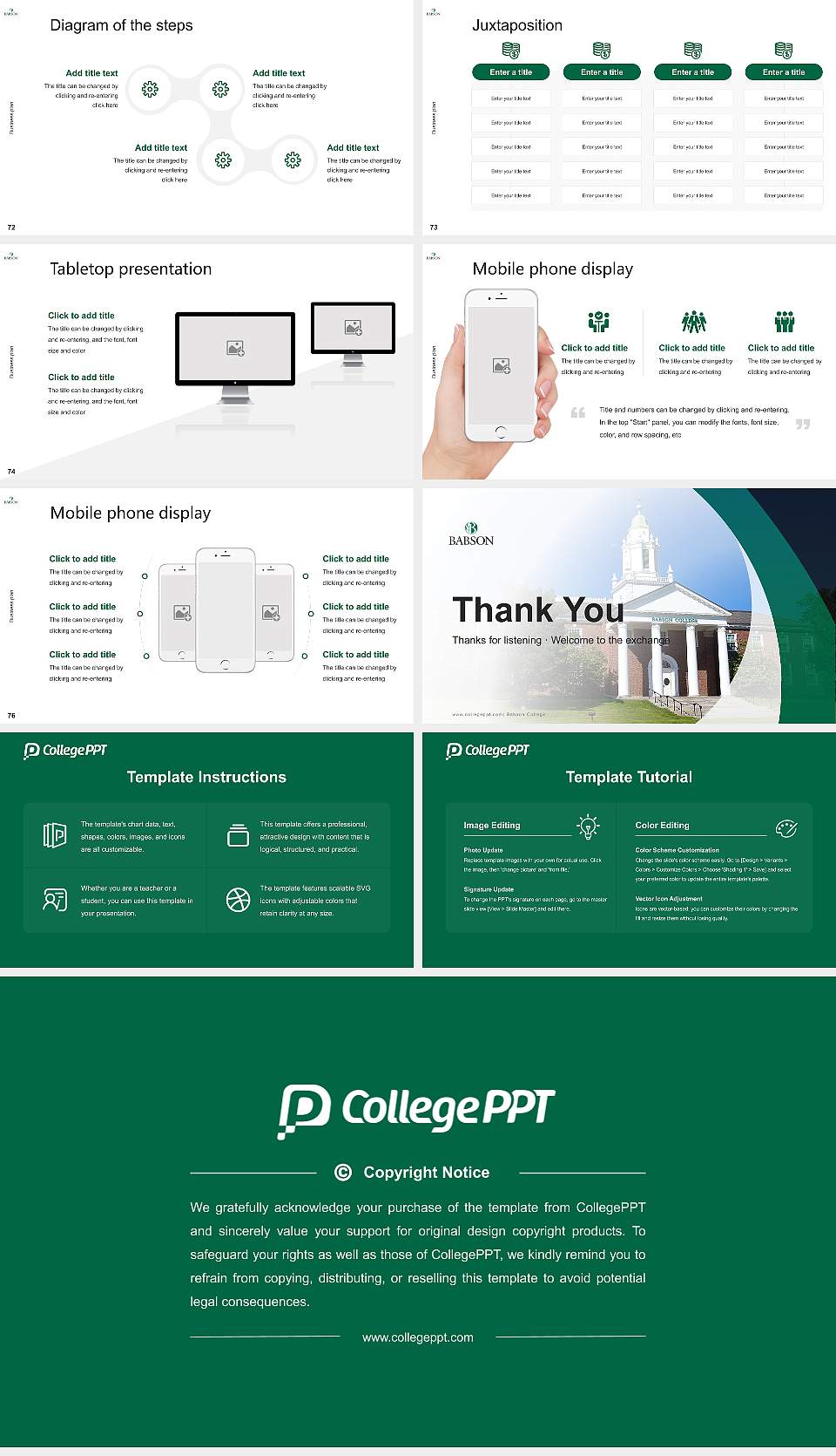 Babson College Competition/Entrepreneurship Contest PPT Template16:9 ratio PPT effect preview image9