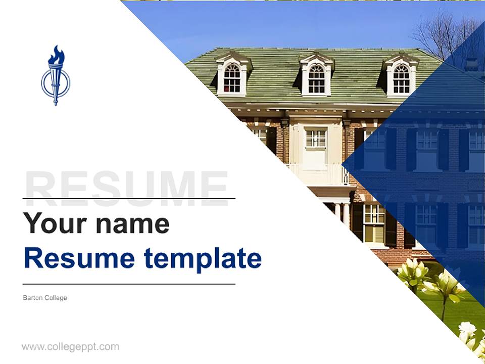 Barton College Resume PPT Template4:3 ratio PPT effect preview image5