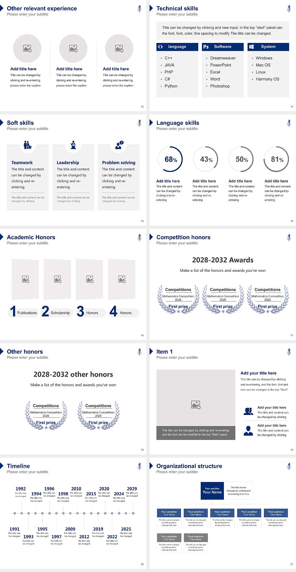 Barton College Resume PPT Template4:3 ratio PPT effect preview image3