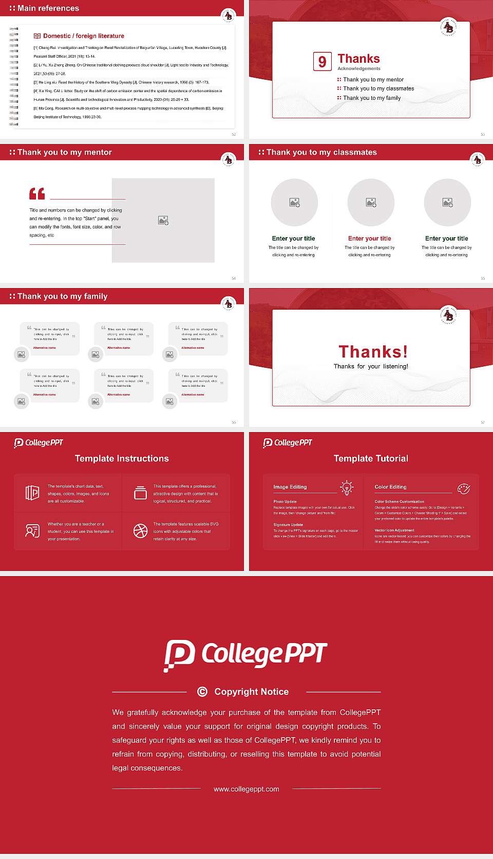 Arlington Baptist University Graduation Thesis Defense PPT Template16:9 ratio PPT effect preview image7