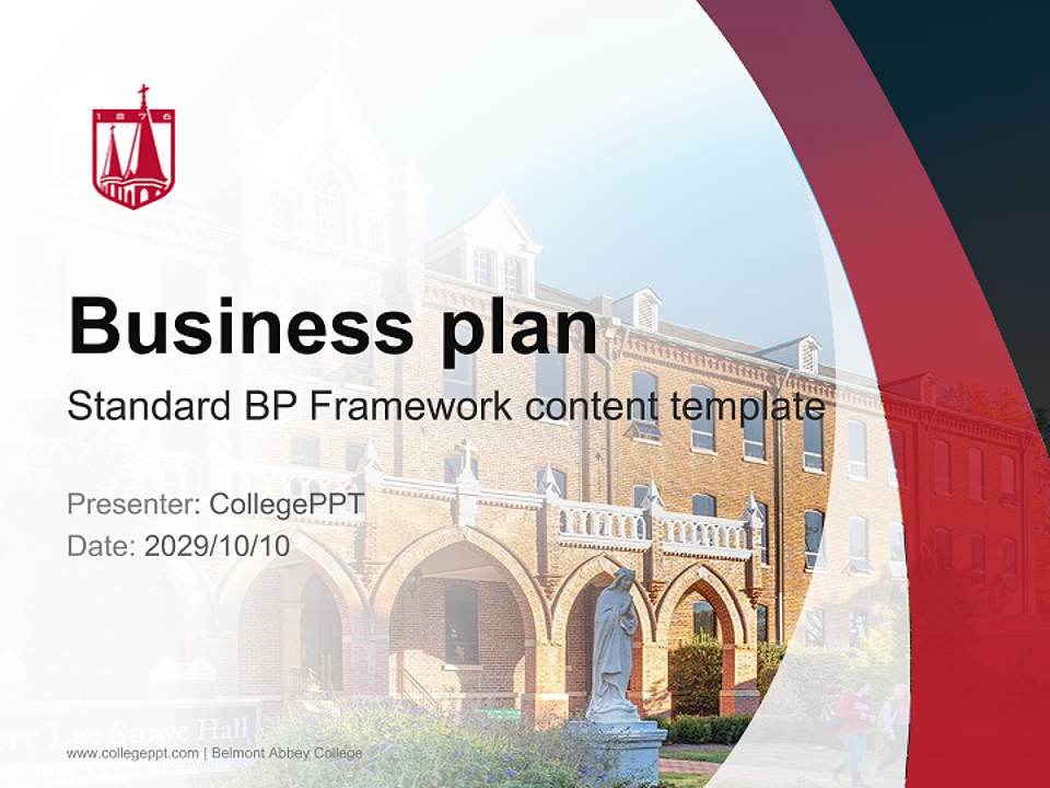 Belmont Abbey College Competition/Entrepreneurship Contest PPT Template4:3 ratio PPT effect preview image9