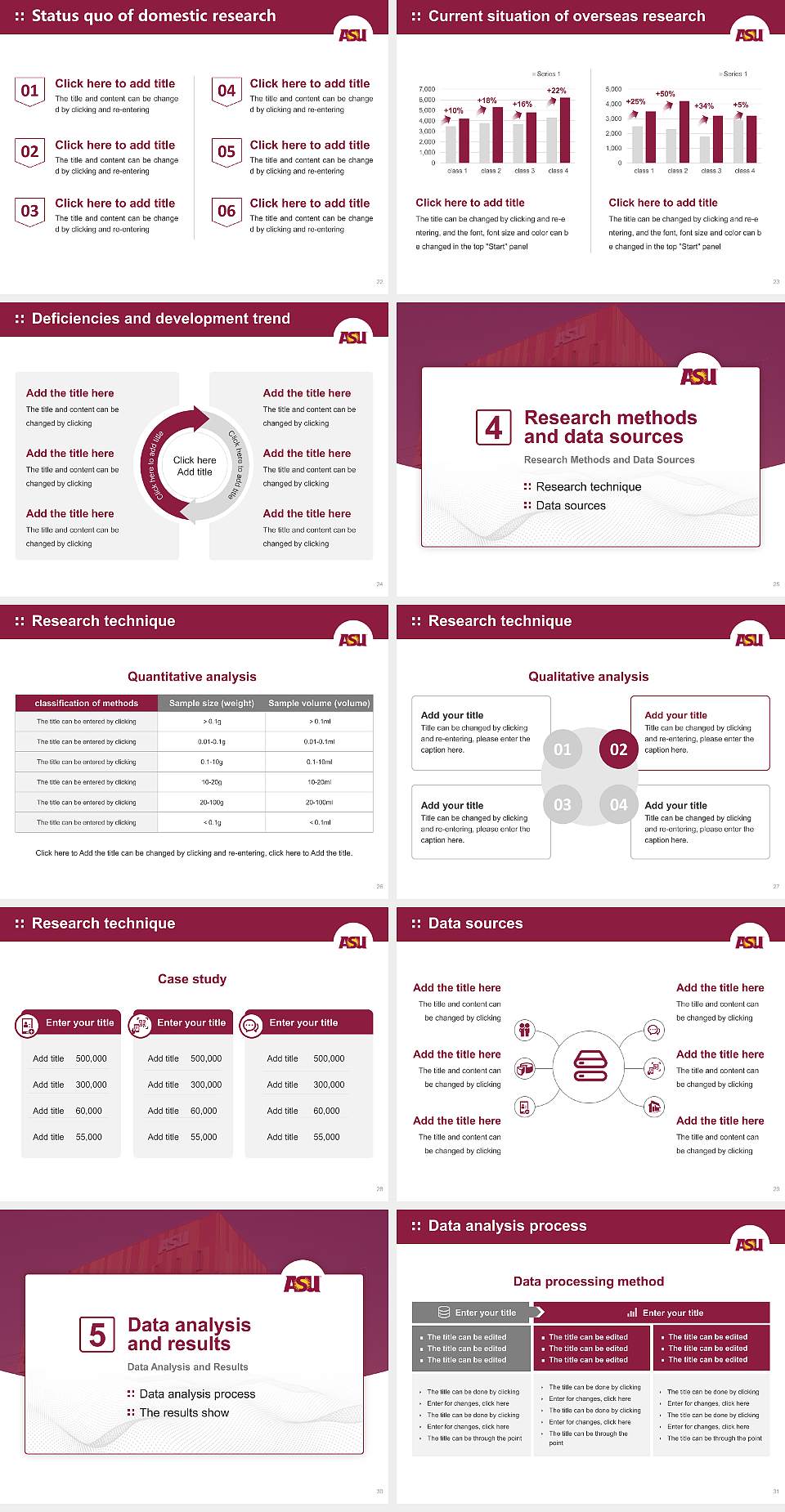 Arizona State University-Downtown Phoenix Graduation Thesis Defense PPT Template4:3 ratio PPT effect preview image4