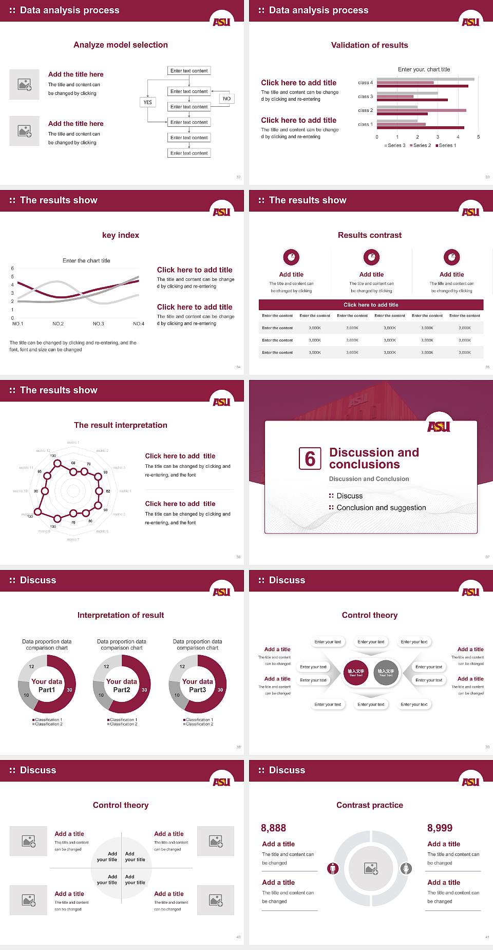 Arizona State University-Downtown Phoenix Graduation Thesis Defense PPT Template4:3 ratio PPT effect preview image5