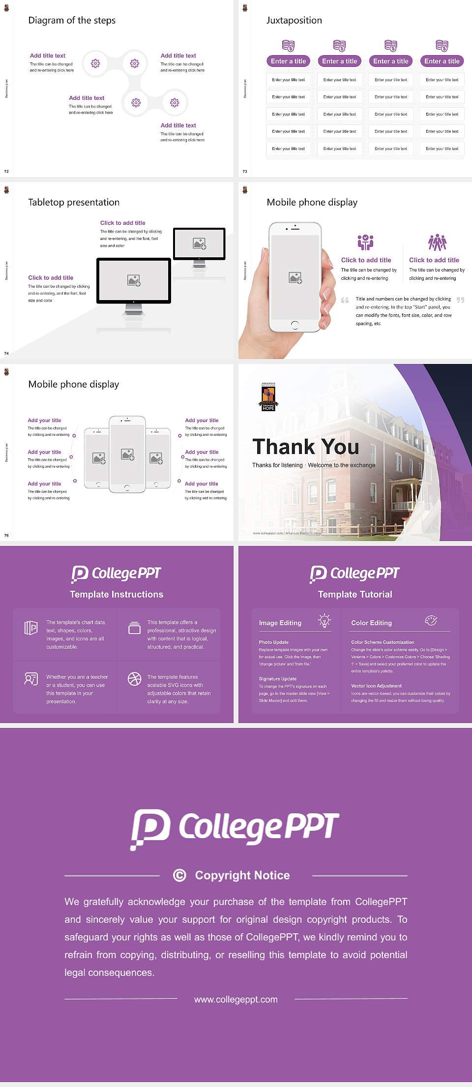 Arkansas Baptist College Competition/Entrepreneurship Contest PPT Template4:3 ratio PPT effect preview image9