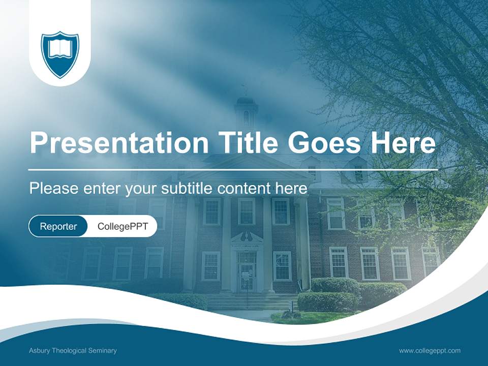 Asbury Theological Seminary Lecture Sharing and Networking Event PPT Template4:3 ratio PPT effect preview image4