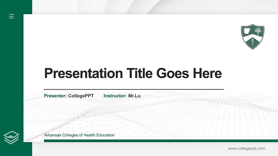 Arkansas Colleges of Health Education Thesis Proposal/Graduation Defense PPT Template16:9 ratio PPT effect preview image