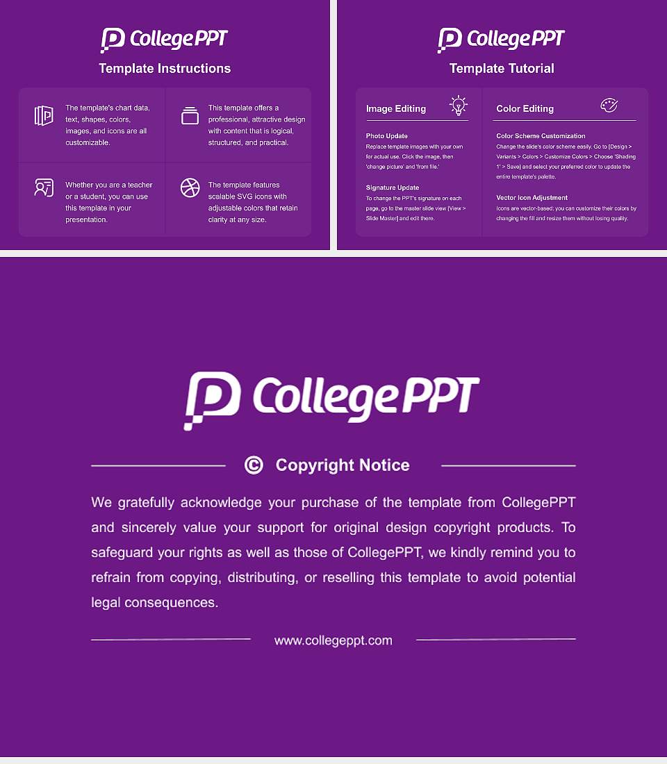 Atlantic University College Course/Courseware Creation PPT Template4:3 ratio PPT effect preview image5