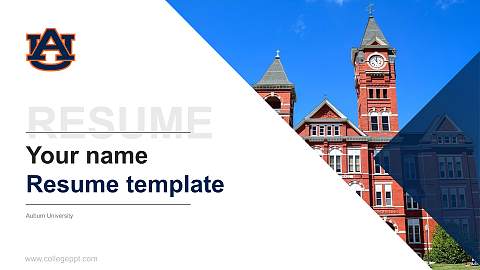 Auburn University Resume PPT Template