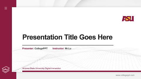 Arizona State University Digital Immersion Thesis Proposal/Graduation Defense PPT Template