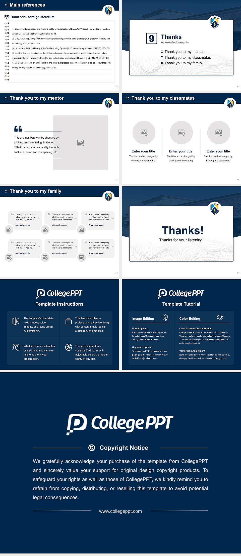 Arizona College-Mesa Graduation Thesis Defense PPT Template4:3 ratio PPT effect preview image7