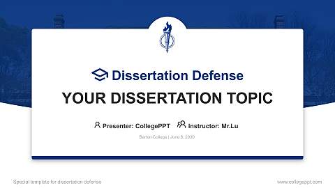 Barton College Graduation Thesis Defense PPT Template