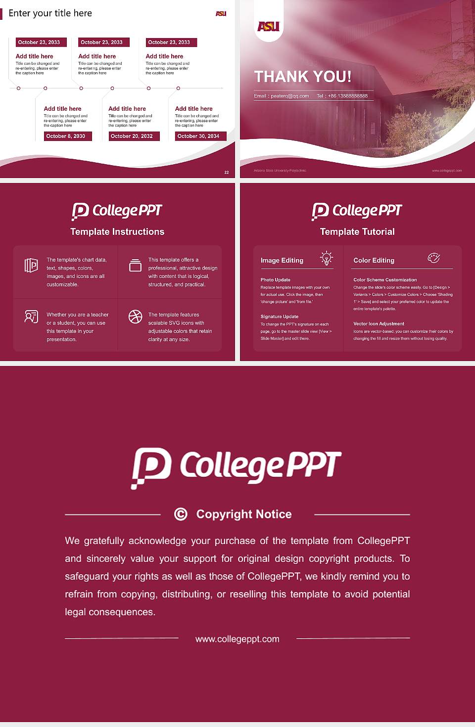 Arizona State University-Polytechnic Lecture Sharing and Networking Event PPT Template4:3 ratio PPT effect preview image4