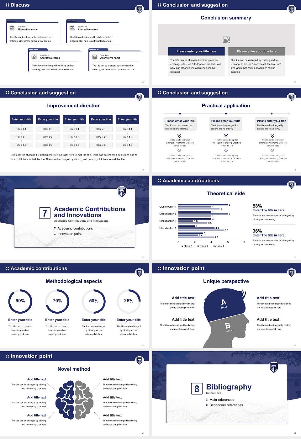 Athens State University Graduation Thesis Defense PPT Template16:9 ratio PPT effect preview image6