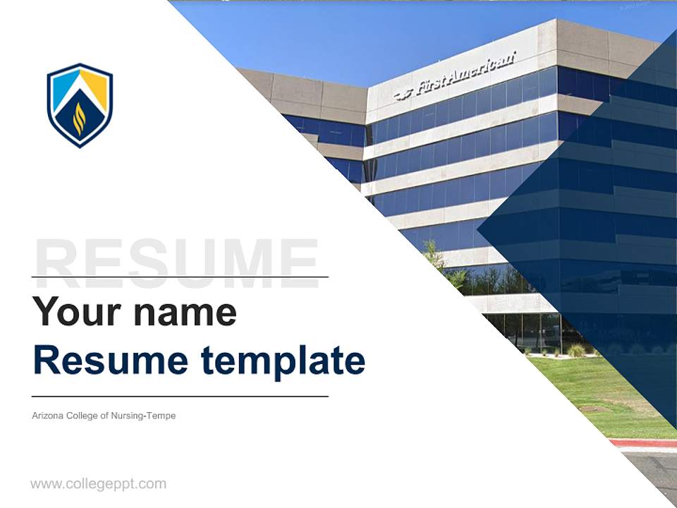 Arizona College of Nursing-Tempe Resume PPT Template4:3 ratio PPT effect preview image5