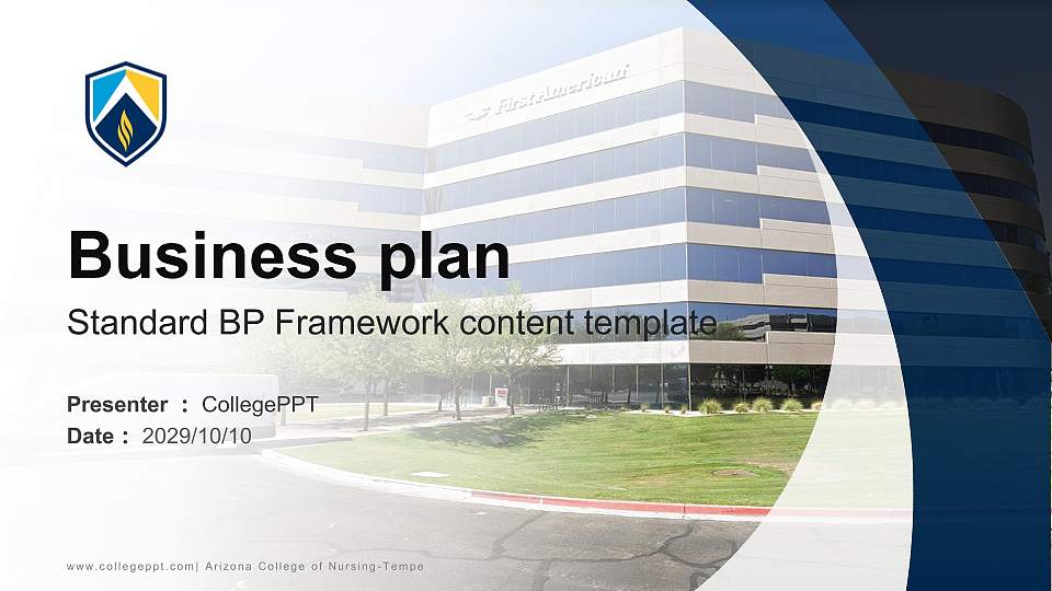 Arizona College of Nursing-Tempe Competition/Entrepreneurship Contest PPT Template16:9 ratio PPT effect preview image