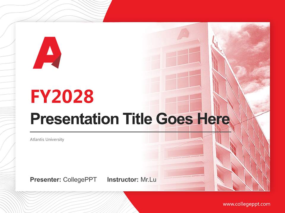 Atlantis University Academic Presentation/Research Findings Report PPT Template4:3 ratio PPT effect preview image5