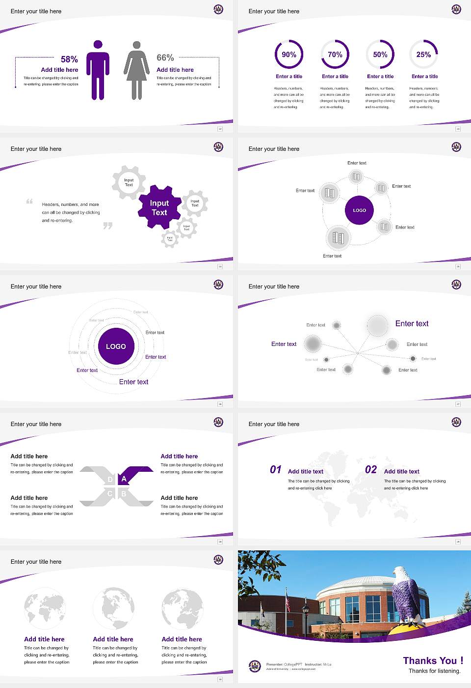 Ashland University Course/Courseware Creation PPT Template16:9 ratio PPT effect preview image4