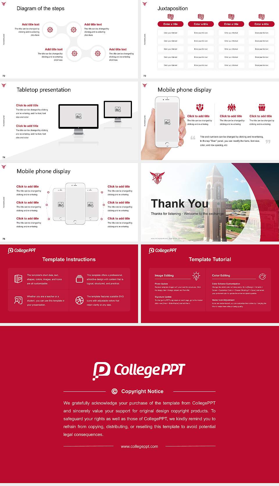 Ball State University Competition/Entrepreneurship Contest PPT Template16:9 ratio PPT effect preview image9