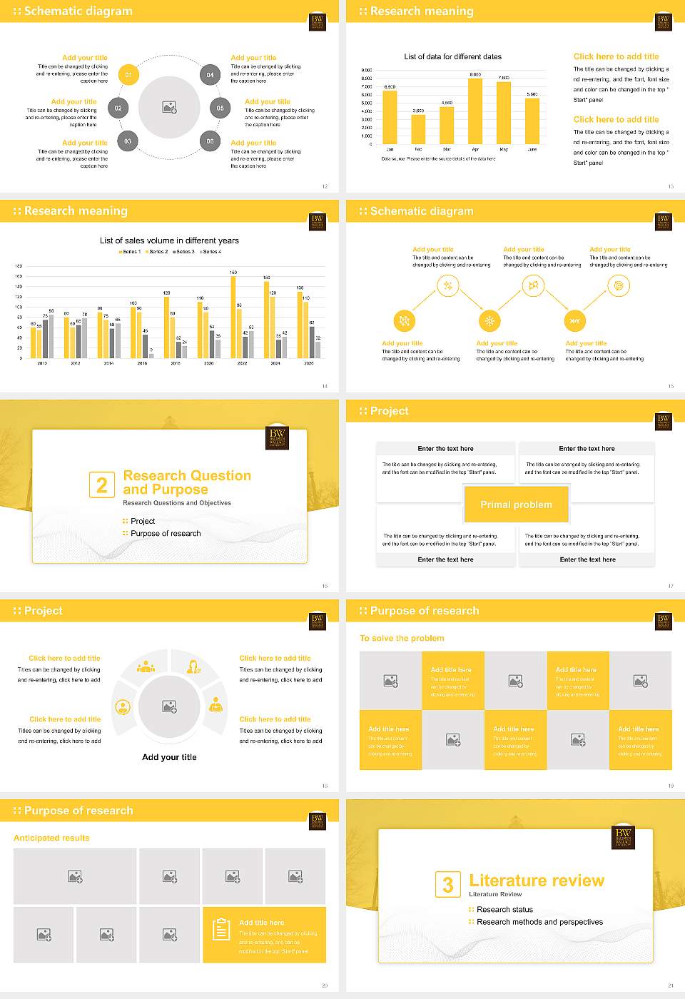 Baldwin Wallace University Graduation Thesis Defense PPT Template16:9 ratio PPT effect preview image3