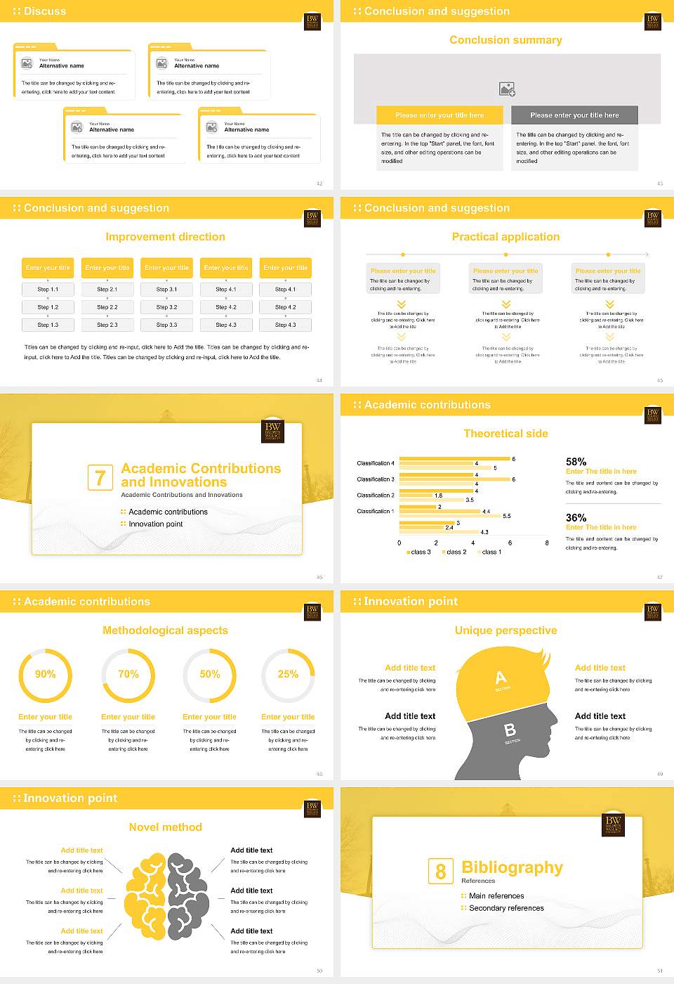 Baldwin Wallace University Graduation Thesis Defense PPT Template16:9 ratio PPT effect preview image6