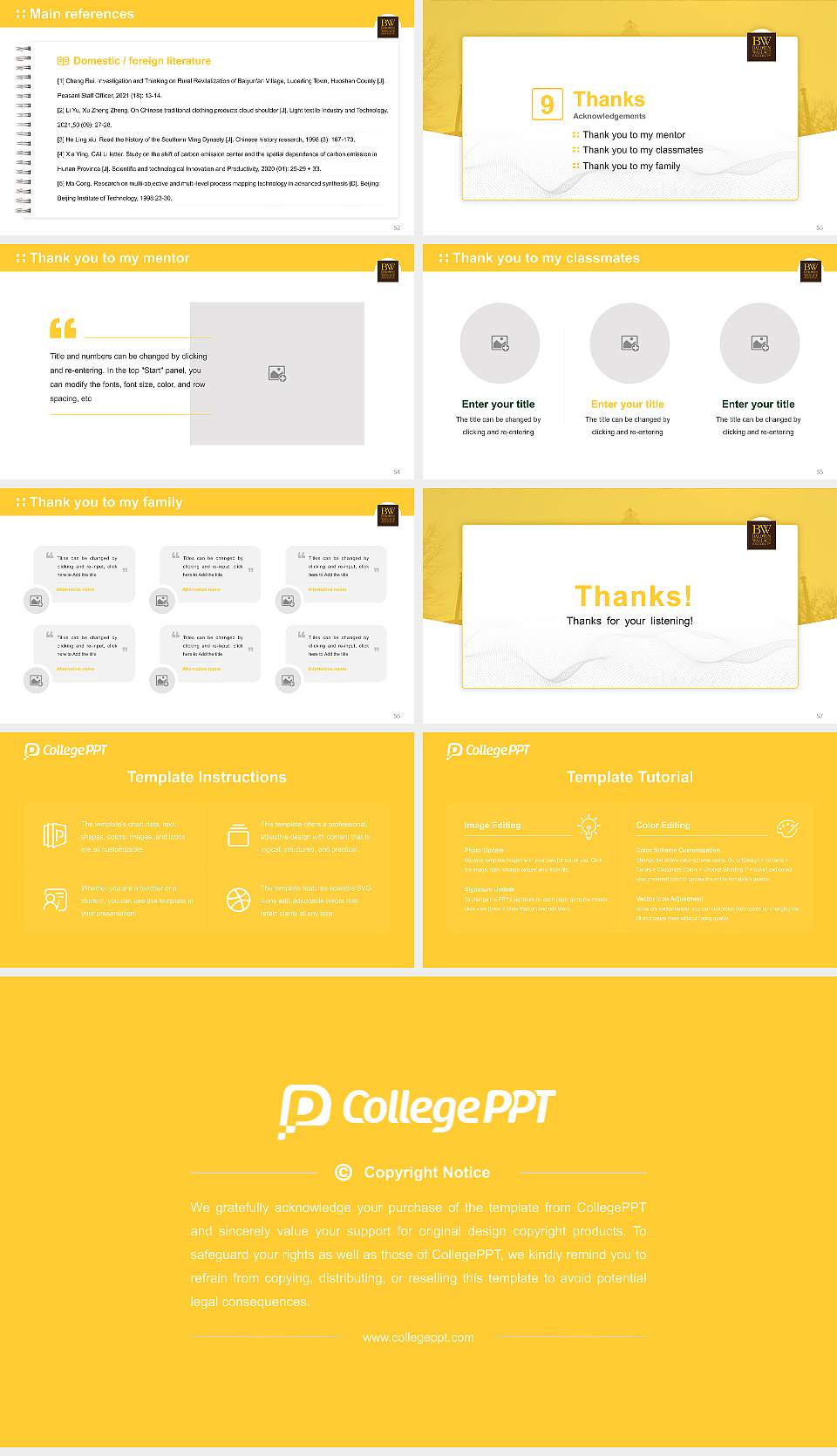 Baldwin Wallace University Graduation Thesis Defense PPT Template16:9 ratio PPT effect preview image7