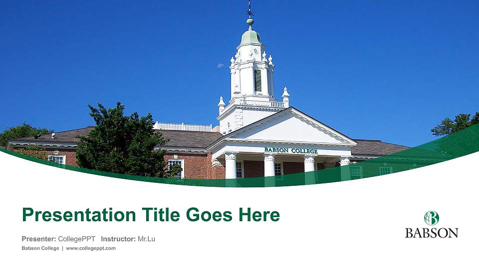 Babson College Course/Courseware Creation PPT Template16:9 ratio PPT effect preview image