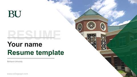 Belhaven University Resume PPT Template