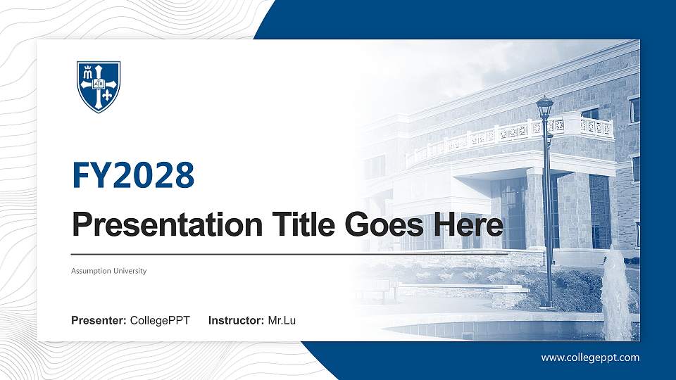 Assumption University Academic Presentation/Research Findings Report PPT Template16:9 ratio PPT effect preview image
