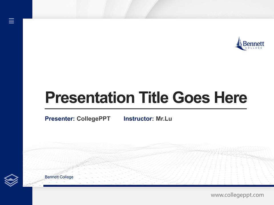 Bennett College Thesis Proposal/Graduation Defense PPT Template4:3 ratio PPT effect preview image5