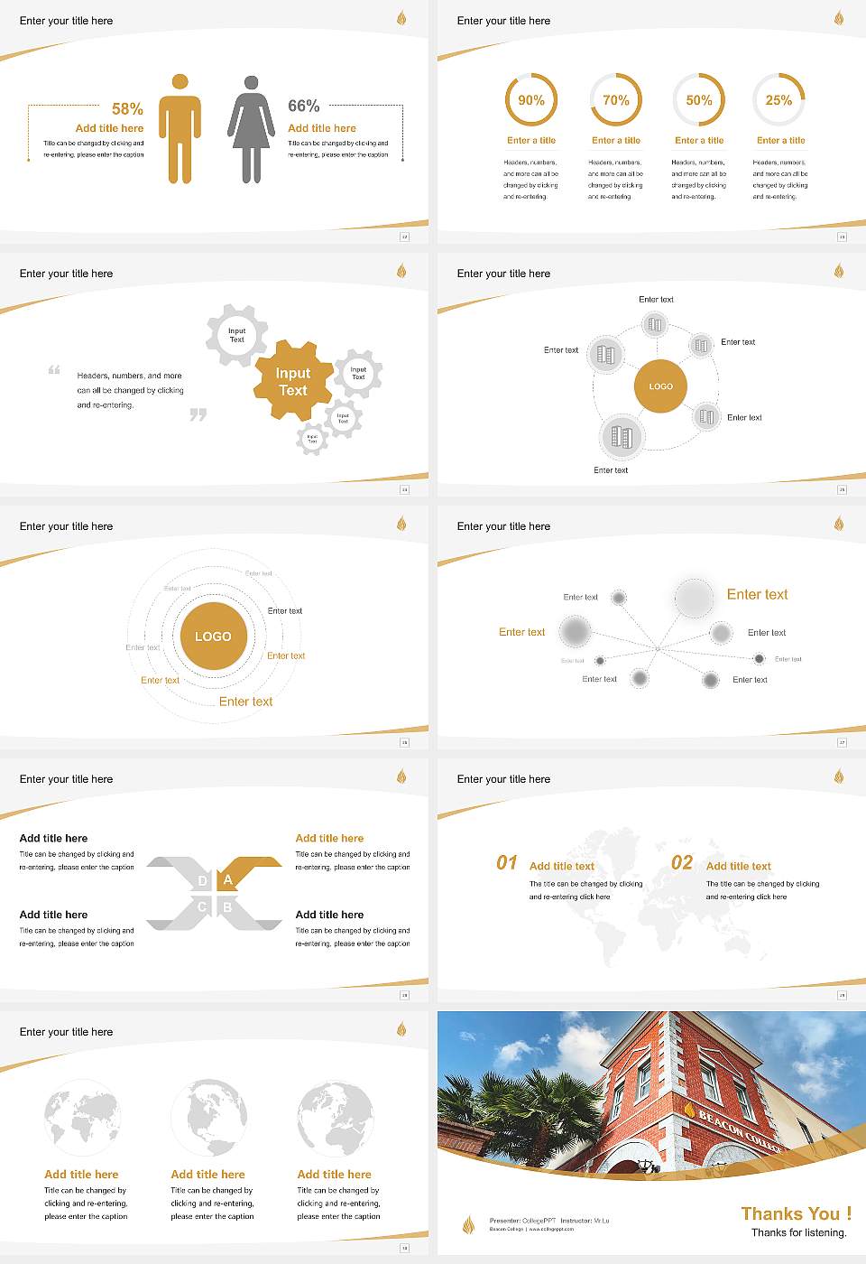 Beacon College Course/Courseware Creation PPT Template16:9 ratio PPT effect preview image4