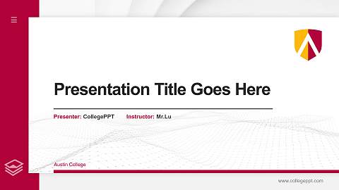 Austin College Thesis Proposal/Graduation Defense PPT Template