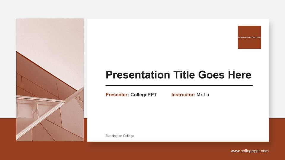 Bennington College General Purpose PPT Template16:9 ratio PPT effect preview image