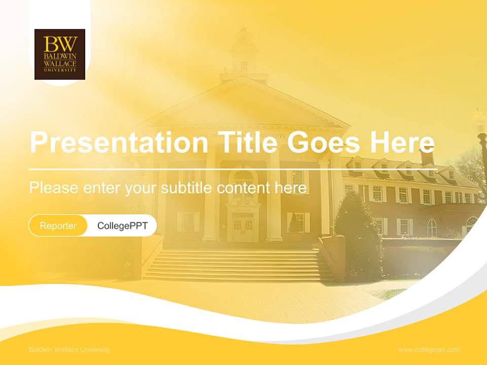 Baldwin Wallace University Lecture Sharing and Networking Event PPT Template4:3 ratio PPT effect preview image4