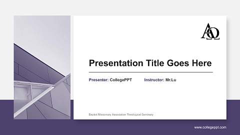 Baptist Missionary Association Theological Seminary General Purpose PPT Template