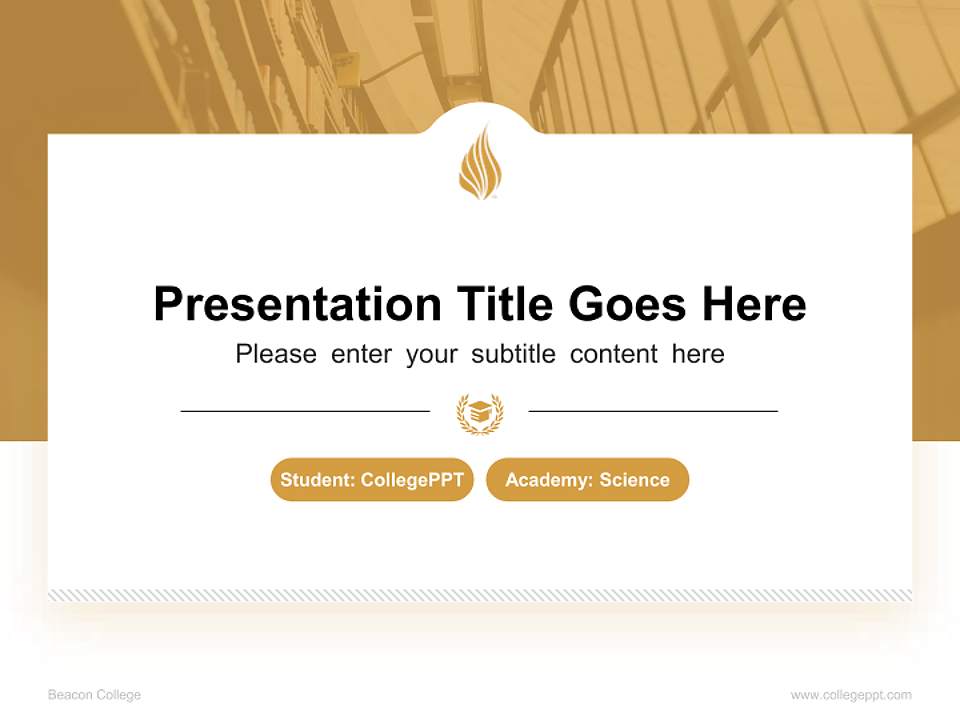 Beacon College National Scholarship Defense PPT Template4:3 ratio PPT effect preview image4